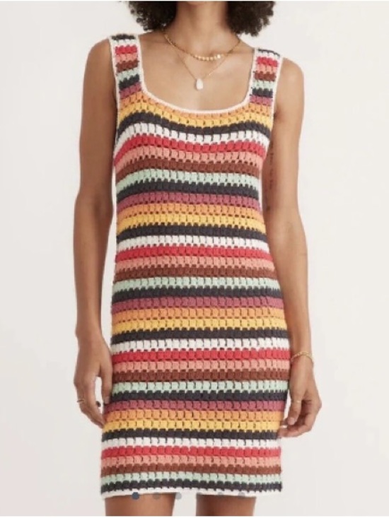 Marine Layer Dresses & Skirts - Marine Layer Multicolor Striped Crochet Midi Dress